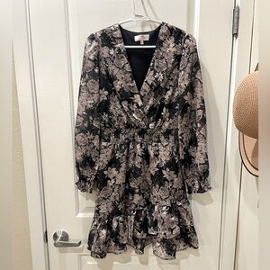 NEW…Dizzy Lizzy Gray/Black Floral Dress